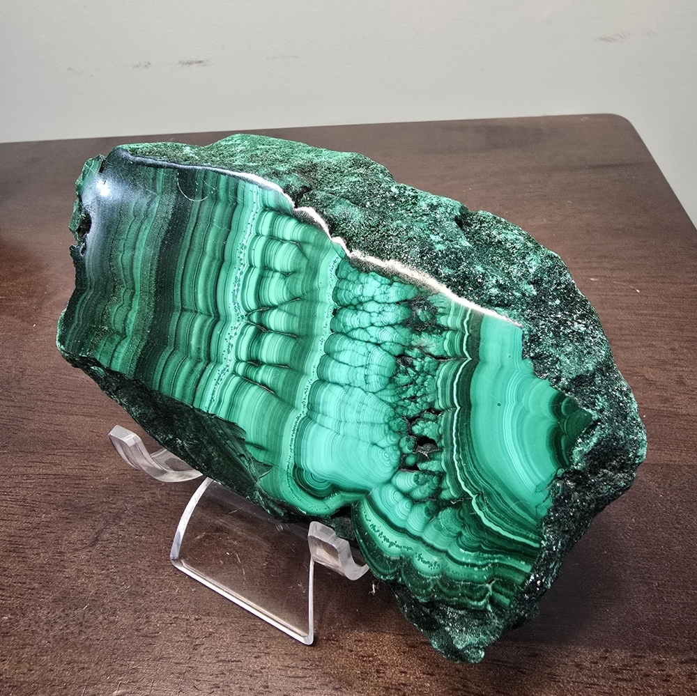 Malachite Crystal Slab 1.3 lbs - Picture 14 of 15